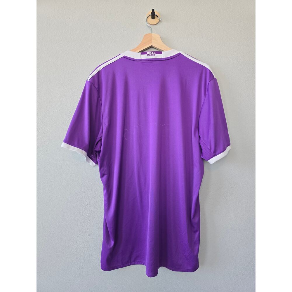 Adidas Real Madrid 2016 Purple Away Jersey XL ClimaCool La Liga Soccer Retro - Picture 4 of 11